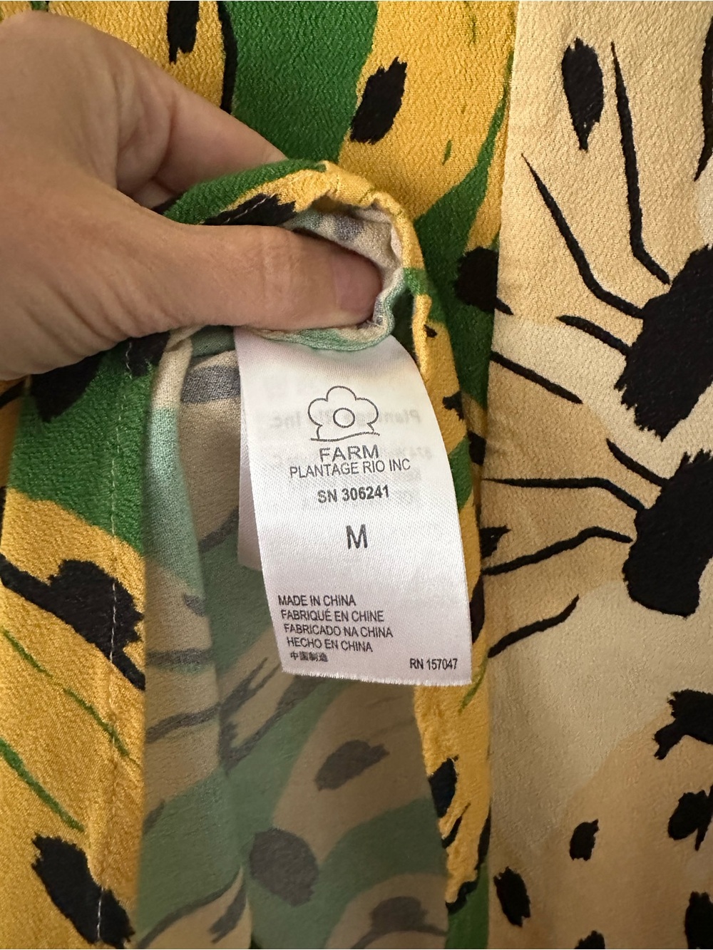 FARM Rio Yellow & Green Banana Print Short-Sleeve Shirt - Picture 4 of 4